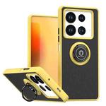 For Infinix Note 40 4G Q Shadow 1 Series TPU + PC Phone Case with Ring(Yellow)