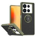 For Infinix Note 40 4G Q Shadow 1 Series TPU + PC Phone Case with Ring(Army Green)