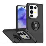 For Infinix Note 50 Pro 4G Q Shadow 1 Series TPU + PC Phone Case with Ring(Black+Black)