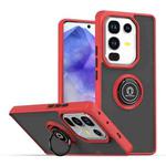 For Infinix Note 50 Pro 4G Q Shadow 1 Series TPU + PC Phone Case with Ring(Red)