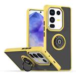 For Infinix Note 50 Pro 4G Q Shadow 1 Series TPU + PC Phone Case with Ring(Yellow)