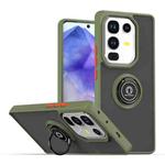 For Infinix Note 50 Pro 4G Q Shadow 1 Series TPU + PC Phone Case with Ring(Army Green)
