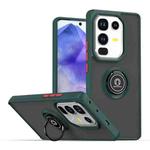 For Infinix Note 50 Pro 4G Q Shadow 1 Series TPU + PC Phone Case with Ring(Dark Green)