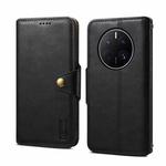 For Huawei Mate 50 Pro Denior Cowhide Texture Wallet Style Leather Phone Case(Black)
