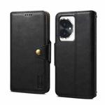 For Honor 100 Denior Cowhide Texture Wallet Style Leather Phone Case(Black)