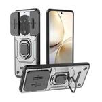For Realme 14 Pro 5G Global Sliding Camshield TPU + PC Shockproof Phone Case with Holder(Grey)