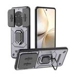 For Realme 14 Pro 5G Global Sliding Camshield TPU + PC Shockproof Phone Case with Holder(Purple)
