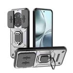 For Realme 14 Pro+ 5G Sliding Camshield TPU + PC Shockproof Phone Case with Holder(Grey)