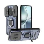 For Realme 14 Pro+ 5G Sliding Camshield TPU + PC Shockproof Phone Case with Holder(Blue)