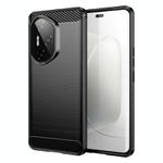 For Honor 300 Ultra Carbon Fiber Brushed Texture TPU Phone Case(Black)