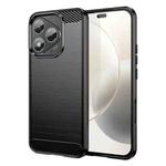 For Honor 400 Lite Carbon Fiber Brushed Texture TPU Phone Case(Black)
