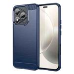 For Honor 400 Lite Carbon Fiber Brushed Texture TPU Phone Case(Blue)