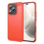 For Honor 400 Lite Carbon Fiber Brushed Texture TPU Phone Case(Red)