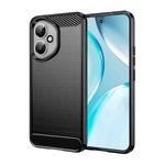 For Honor 400 Global Carbon Fiber Brushed Texture TPU Phone Case(Black)