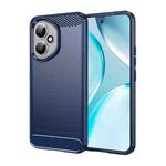 For Honor 400 Global Carbon Fiber Brushed Texture TPU Phone Case(Blue)