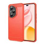 For Honor 400 Pro Global 160.8mm Carbon Fiber Brushed Texture TPU Phone Case(Red)