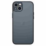 For iPhone 14 Armor Precise Hole PC Hybrid TPU Phone Case(Black)