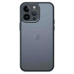 For iPhone 14 Pro Max Armor Precise Hole PC Hybrid TPU Phone Case(Black)