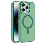 For iPhone 14 Pro Max Electroplated IMD Magsafe PC Hybrid TPU Phone Case(Green)