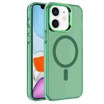 For iPhone 11 Electroplated IMD Magsafe PC Hybrid TPU Phone Case(Green)