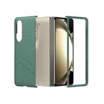 For Samsung Galaxy Z Fold5 PC Frosted Texture Diamond Paint Shockproof Phone Case(Dark Green)