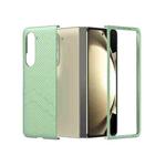 For Samsung Galaxy Z Fold5 PC Frosted Texture Diamond Paint Shockproof Phone Case(Light Green)