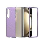For Samsung Galaxy Z Fold5 PC Frosted Texture Diamond Paint Shockproof Phone Case(Purple)
