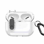 For AirPods Pro 2 DUX DUCIS PECL Series Split Transparent Earphone Case with Hook(Transparent Black)