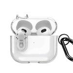 For AirPods 3 DUX DUCIS PECL Series Split Transparent Earphone Case with Hook(Transparent)