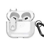 For AirPods 3 DUX DUCIS PECL Series Split Transparent Earphone Case with Hook(Transparent White)