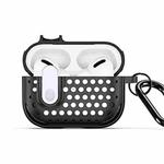 For AirPods Pro 2 DUX DUCIS PECM Series Split Peak Hollow Earphone Case with Hook(Black White)