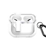 For AirPods Pro 2 DUX DUCIS PECN Series Split Two-color Transparent Earphone Case with Hook(White)