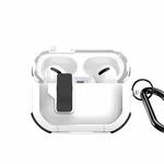 For AirPods Pro 2 DUX DUCIS PECN Series Split Two-color Transparent Earphone Case with Hook(White Black)