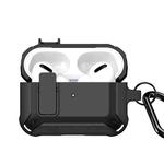 For AirPods Pro 2 DUX DUCIS PECO Series Split Two-color Earphone Case with Hook(Black)