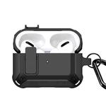 For AirPods Pro DUX DUCIS PECO Series Split Two-color Earphone Case with Hook(Black)