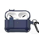 For AirPods Pro DUX DUCIS PECO Series Split Two-color Earphone Case with Hook(Blue)