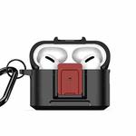 For AirPods Pro 2 DUX DUCIS PECH Series Earbuds Box Protective Case(Black Red)
