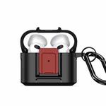 For AirPods 3 DUX DUCIS PECH Series Earbuds Box Protective Case(Black Red)