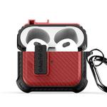 For AirPods 3 DUX DUCIS PECI Series Earbuds Box Protective Case(Red)