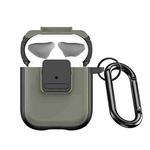 For AirPods 2 / 1 DUX DUCIS PECJ Series Earbuds Box Protective Case(Army Green)