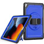 For iPad 10.2 2021 / 2020 / 10.5 2019 Honeycomb Hand Grip Turntable Stand Tablet Case(Dark Blue)