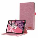 For Lenovo Legion Y700 Gen 4 2025 Fabric Texture Horizontal Flip Leather Tablet Case(Pink)