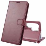 For Samsung Galaxy S24 Ultra 5G GOOSPERY BLUE MOON Crazy Horse Texture Leather Phone Case(Wine Red)