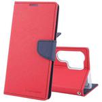 For Samsung Galaxy S24 Ultra 5G GOOSPERY FANCY DIARY Cross Texture Leather Phone Case(Red)