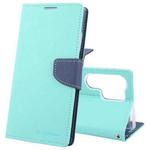 For Samsung Galaxy S24 Ultra 5G GOOSPERY FANCY DIARY Cross Texture Leather Phone Case(Mint Green)