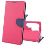 For Samsung Galaxy S24 Ultra 5G GOOSPERY FANCY DIARY Cross Texture Leather Phone Case(Rose Red)