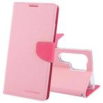 For Samsung Galaxy S24 Ultra 5G GOOSPERY FANCY DIARY Cross Texture Leather Phone Case(Pink)