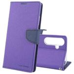 For Samsung Galaxy S24+ 5G GOOSPERY FANCY DIARY Cross Texture Leather Phone Case(Purple)