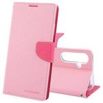 For Samsung Galaxy S24 5G GOOSPERY FANCY DIARY Cross Texture Leather Phone Case(Pink)