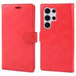 For Samsung Galaxy S24 Ultra 5G GOOSPERY MANSOOR DIARY 9 Card Slots Leather Phone Case(Red)